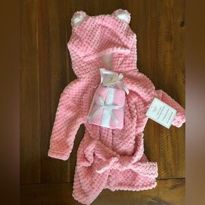 NWT Modern Baby Cozy Pink Baby Bathrobe